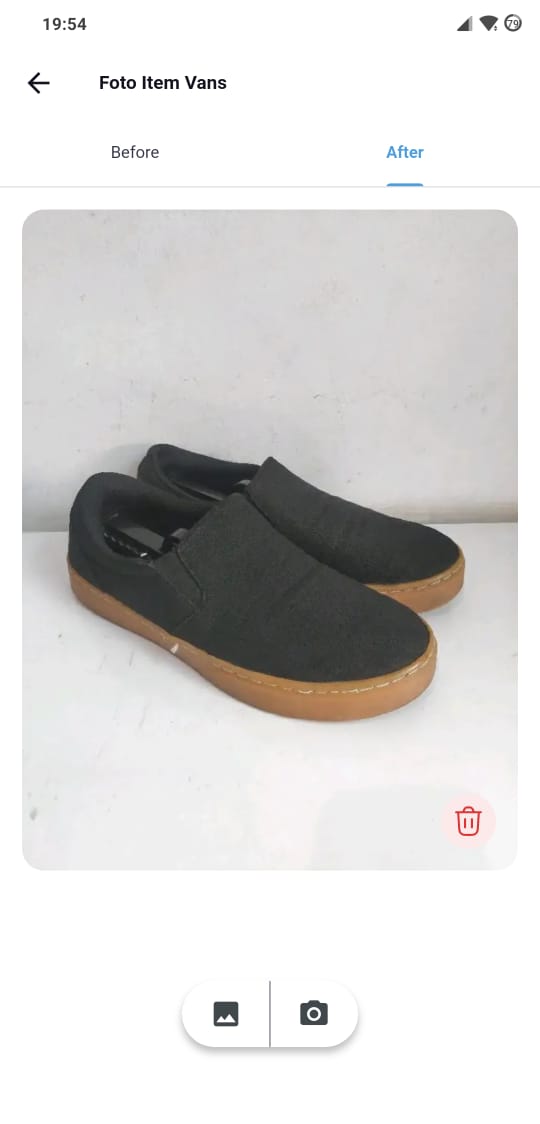 Contoh foto after item sepatu setelah dikerjakan